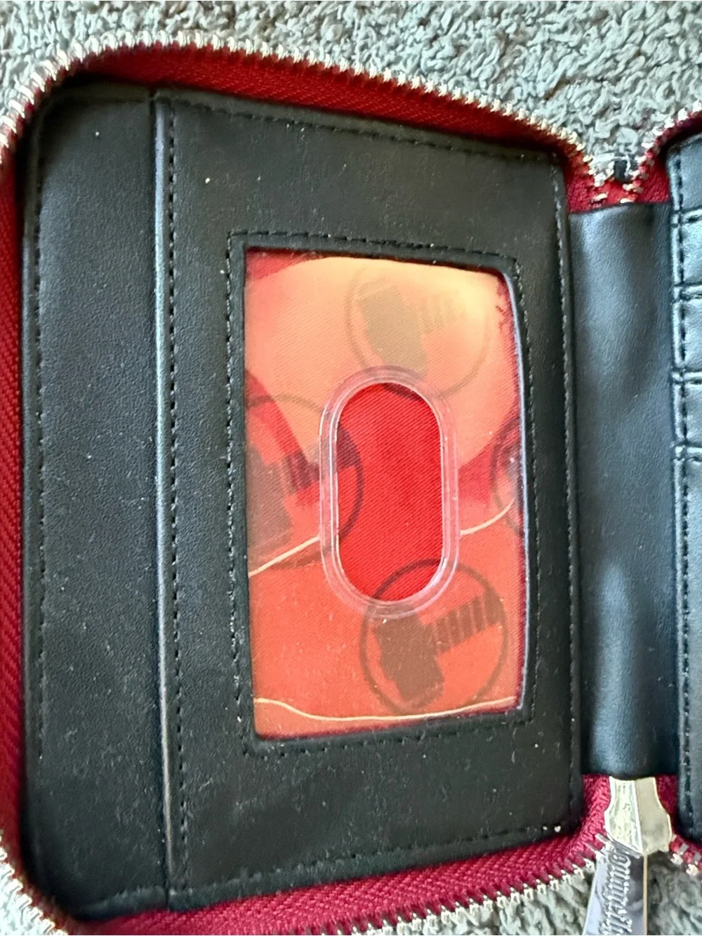 Loungefly Marvel Silver, Black & Red Zip Wallet featuring Thor - NWT